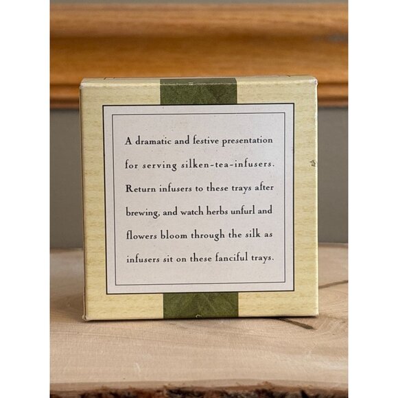 Tea Forté Spirited Tea Tray Set 2-Piece Ceramic For Silken Tea Infusers Green & - Picture 3 of 10